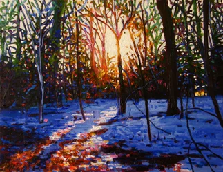 Sunset on snow, 2010
